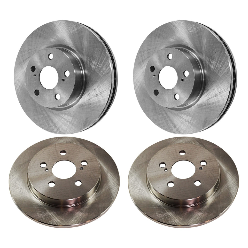 2009-2019 Pontiac Vibe, Toyota Corolla & Toyota Matrix Front & Rear Brake Disc Rotors Sedan