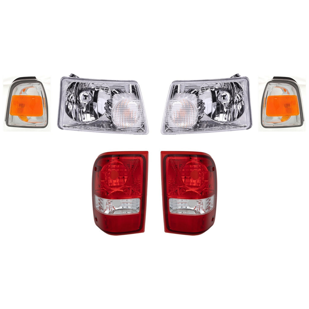 2006-2011 Ford Ranger Headlights - Driver & Passenger Side (6L5Z13008AA)