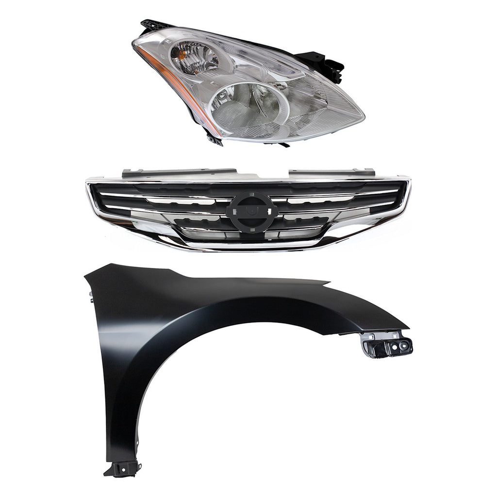 2010-2012 Nissan Altima Headlight - Xenon, Passenger Side, Assembly (26010ZX20A)