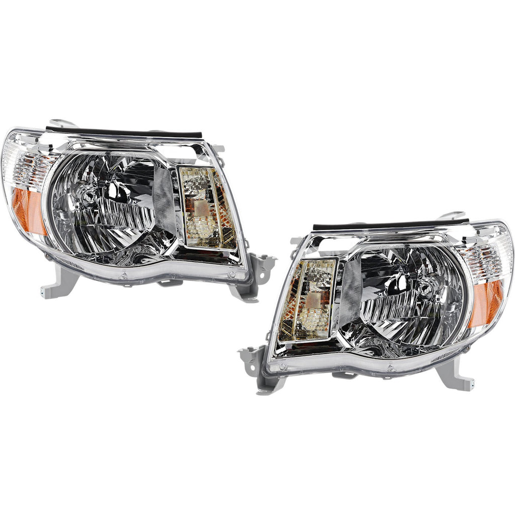 2005-2011 Toyota Tacoma Headlights - Halogen, Left & Right, w/ Bulbs (8111004163)