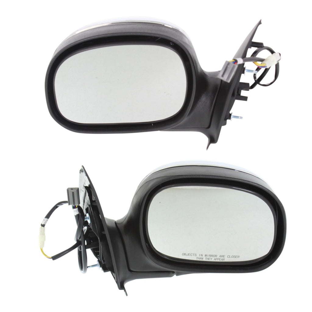Kool Vue 1998-2002 Ford F-150 & F-250 Power Mirror - Left & Right, Chrome