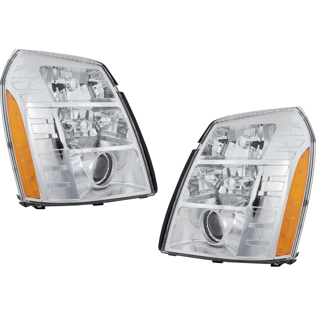 2007-2009 GM Headlight Assemblies - HID, Left & Right, w/ Bulbs (25897649)