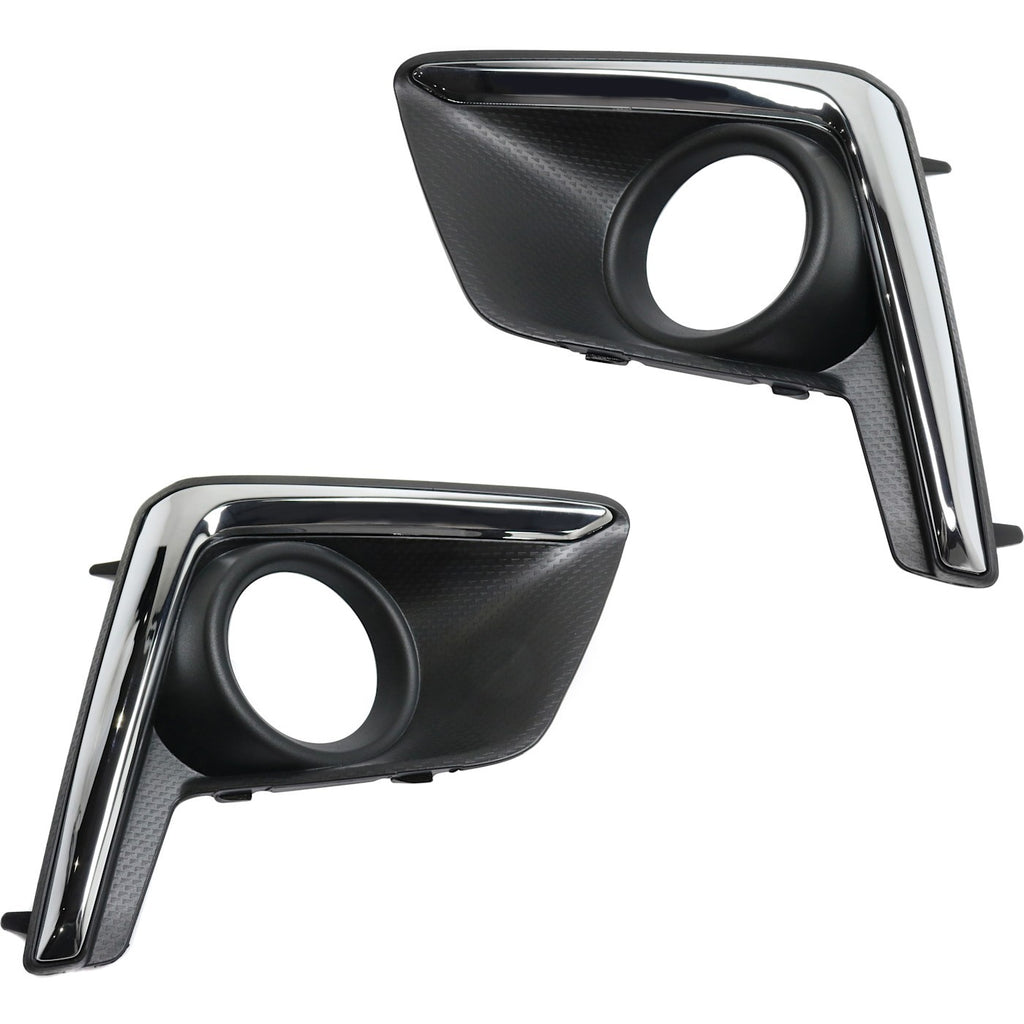 2016-2017 Subaru Crosstrek Fog Light Trims - Left & Right, Textured Black (57731FJ420)