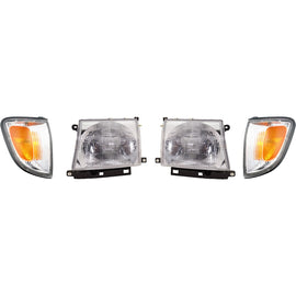 1997-2000 Toyota Tacoma Headlights - Halogen, Left & Right, RWD (8111004090)