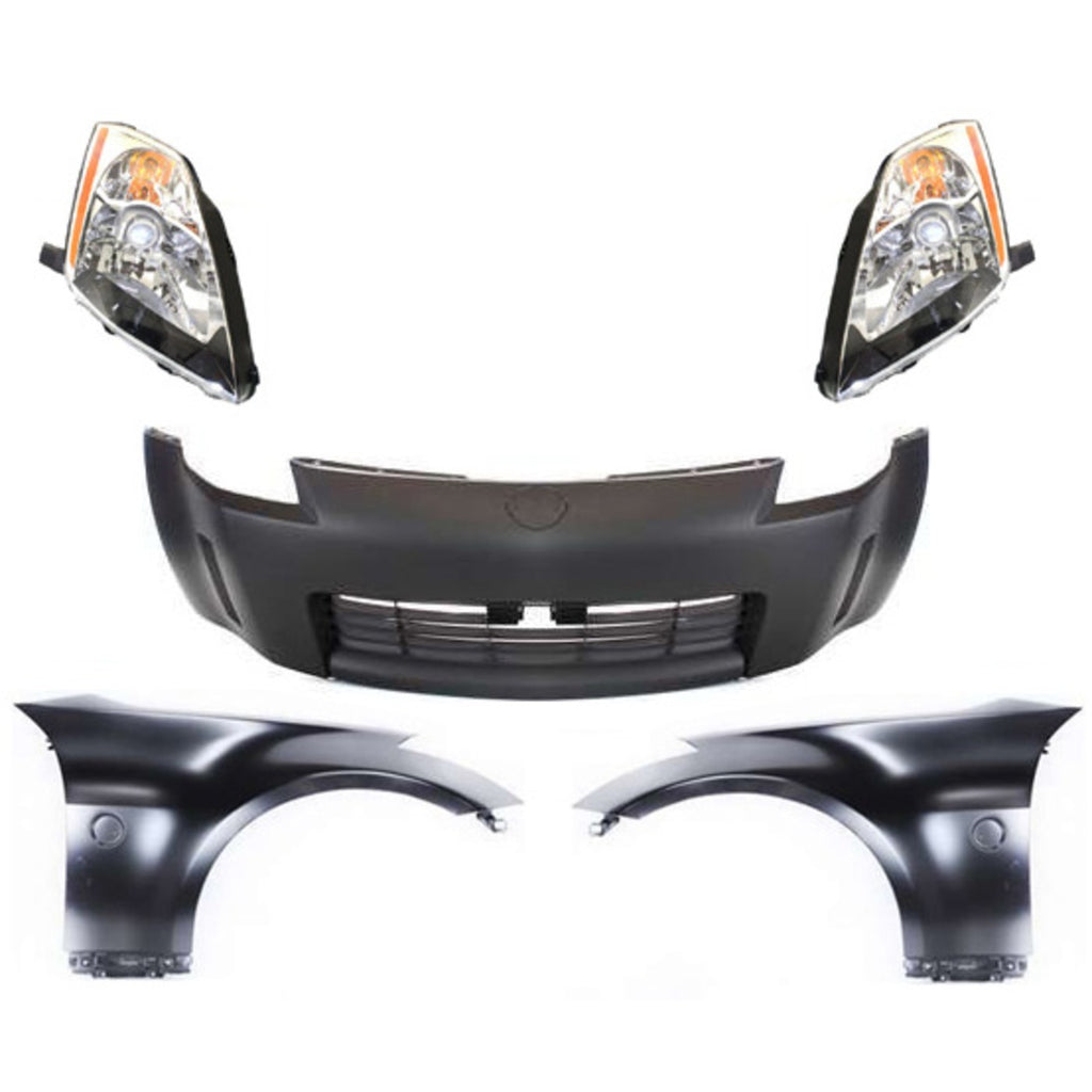 2003-2005 Nissan 350Z Bumper Cover - Primed, 5-Piece (62022CD040)