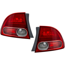 Load image into Gallery viewer, 2006-2008 Honda Civic Tail Light Set - Outer, Halogen, Clear/Red Lens