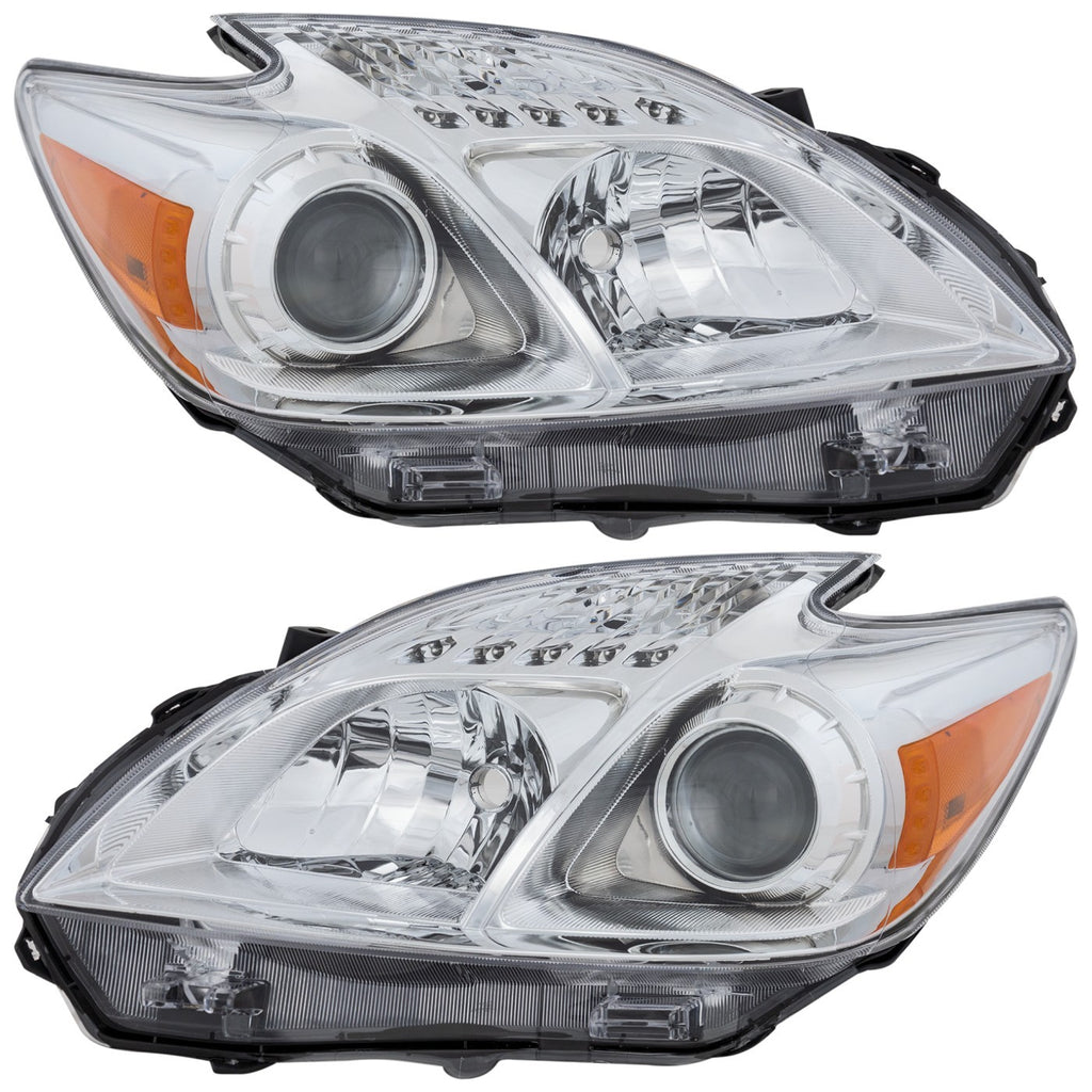 2012-2015 Toyota Prius Headlights - Halogen, Driver & Passenger Side (8113047520)