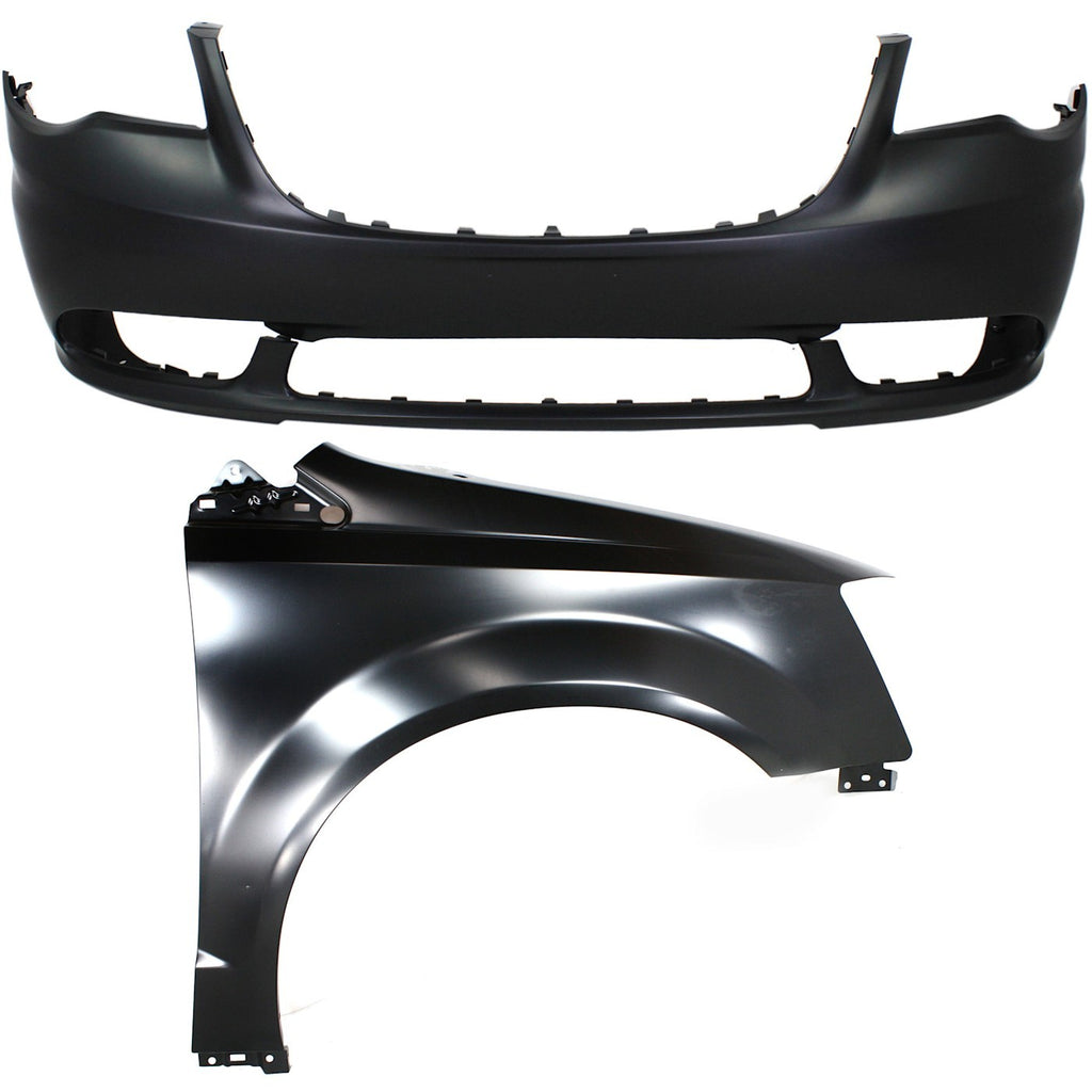 2011-2016 Chrysler Town & Country Bumper Cover - Front, Right, CAPA Certified (68029128AB)