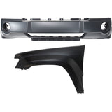 Bumper Cover Kit For 2005-2007 Jeep Grand Cherokee Front 2pc