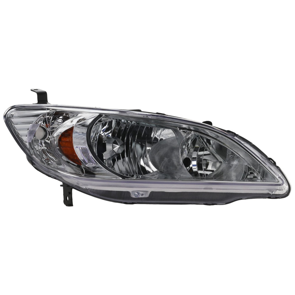 2004-2005 Honda Civic Headlight - Halogen, Passenger Side, Sedan (33101S5AA51)
