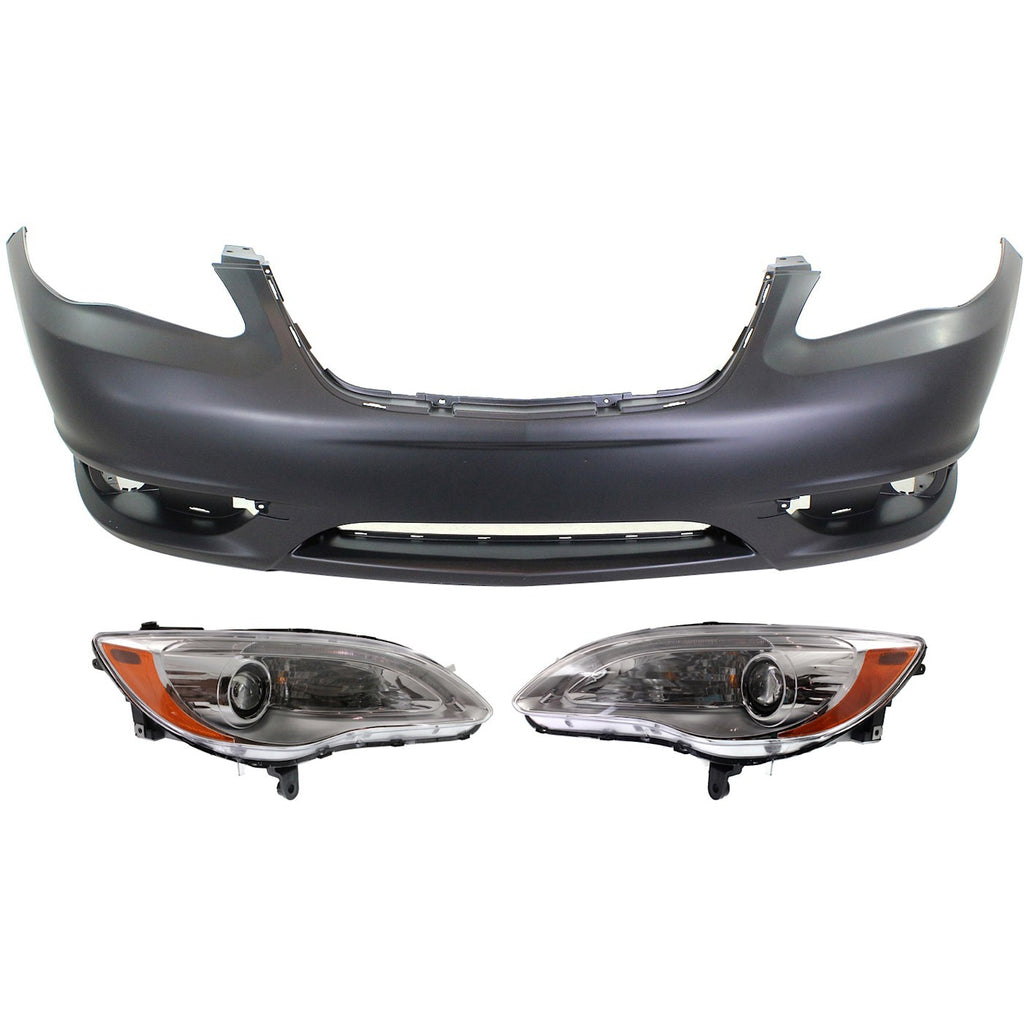 2011-2014 Chrysler 200 Bumper Cover - Front, Primed (5182590AEPFM)