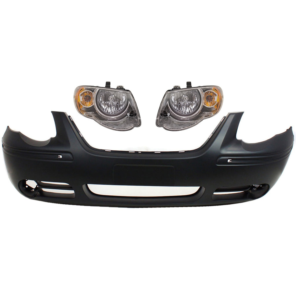 2005-2007 Chrysler Town & Country Bumper Cover - Front, 3-Piece (4857990AD)
