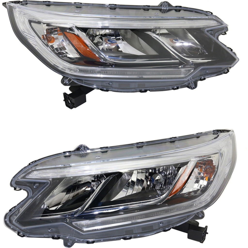 2015-2016 Honda CR-V Headlights - Halogen, Left & Right, w/ Bulbs (33100T1WA01)