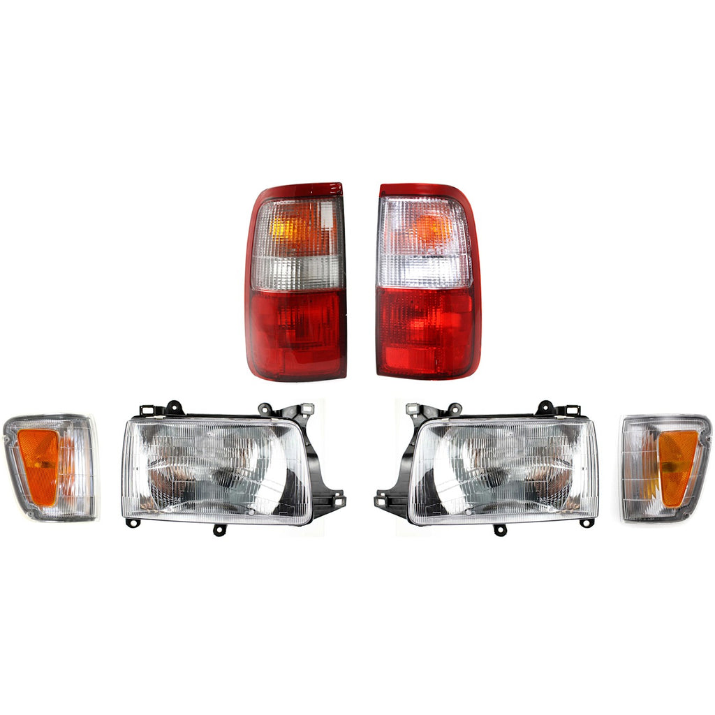 1993-1998 Toyota T100 Headlights - Left & Right (8111034010)