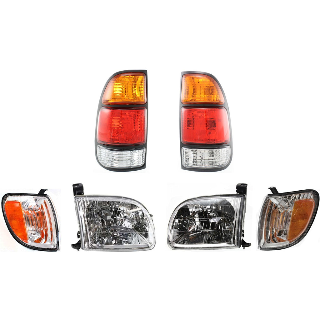2000-2004 Toyota Tundra Headlights - Halogen, Left & Right (811100C010)