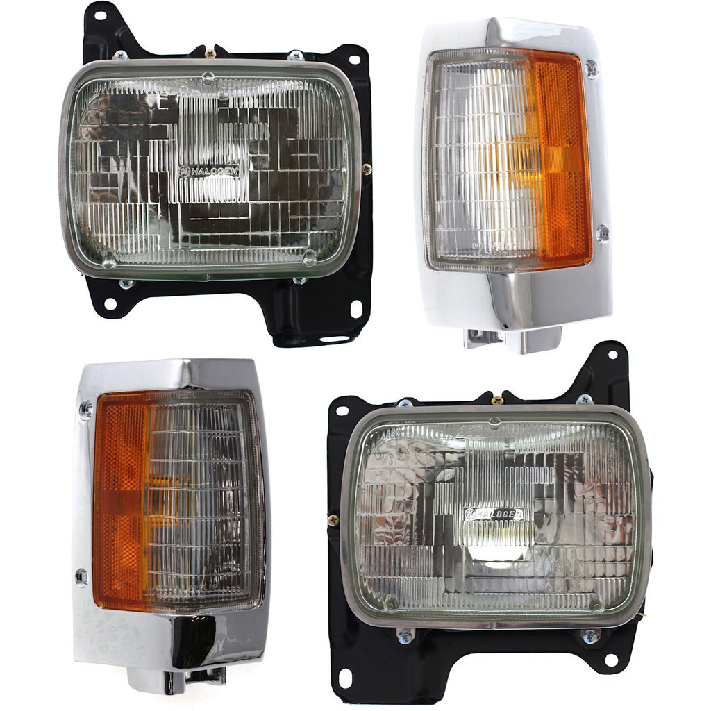 1990-1997 Nissan D21 & Pickup Headlight - w/ Bulbs (B601001G10)