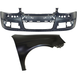 2005-2010 Volkswagen Jetta Bumper - Front, Passenger Side (1K0807217AGRU)