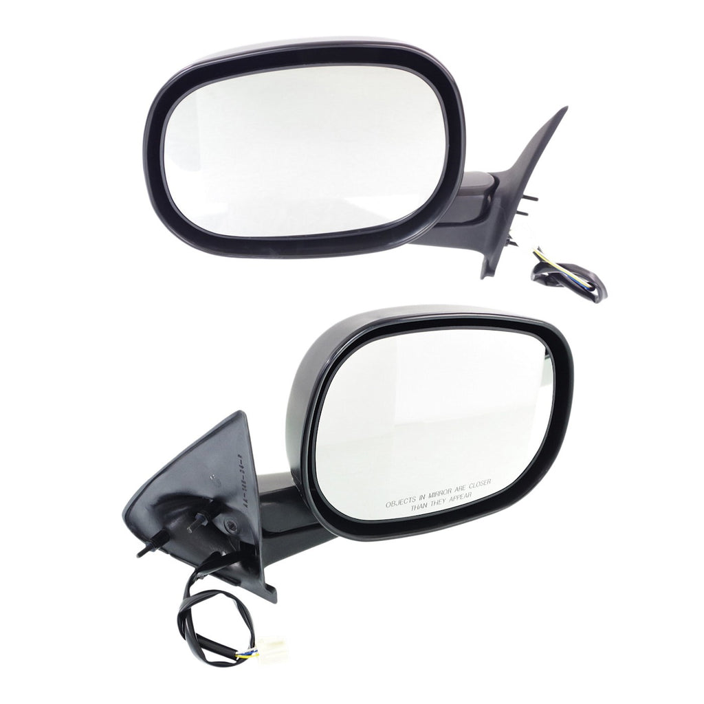 Kool Vue 1997-2000 Dodge Dakota & Durango Power Mirrors - Textured Black, Manual Folding (55154844AD)