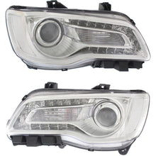 Load image into Gallery viewer, 2015-2017 Chrysler 300 Headlights - Left &amp; Right, Chrome, CAPA Certified (68196276AD)