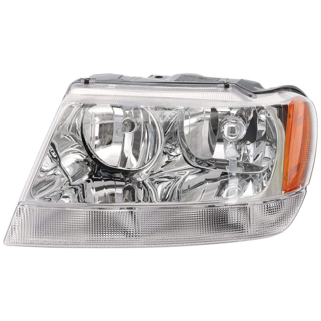 1999-2004 Jeep Grand Cherokee Headlight - Halogen, Left, w/ Bulbs (55155553AI)