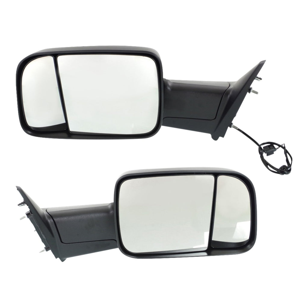 2014-2022 Ram Tow Mirror Set Left & Right Side Manual Fold Extendable - Kool Vue