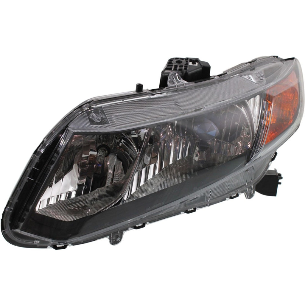 2012 Honda Civic Headlight - Halogen, Driver Side, w/ Bulbs (33150TR2A01)