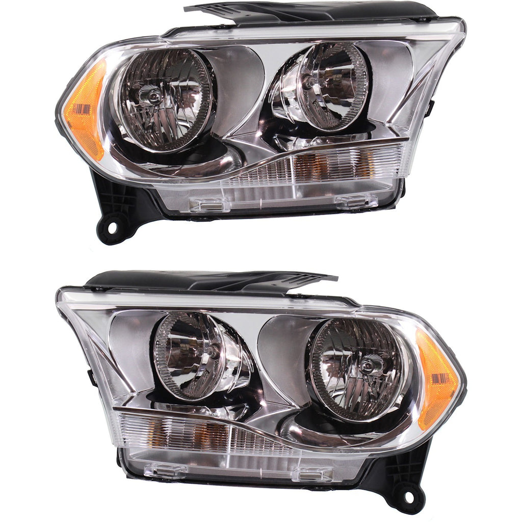 2011-2013 Dodge Durango Headlights - Halogen, Driver & Passenger Side, CAPA Certified (55079366AC)