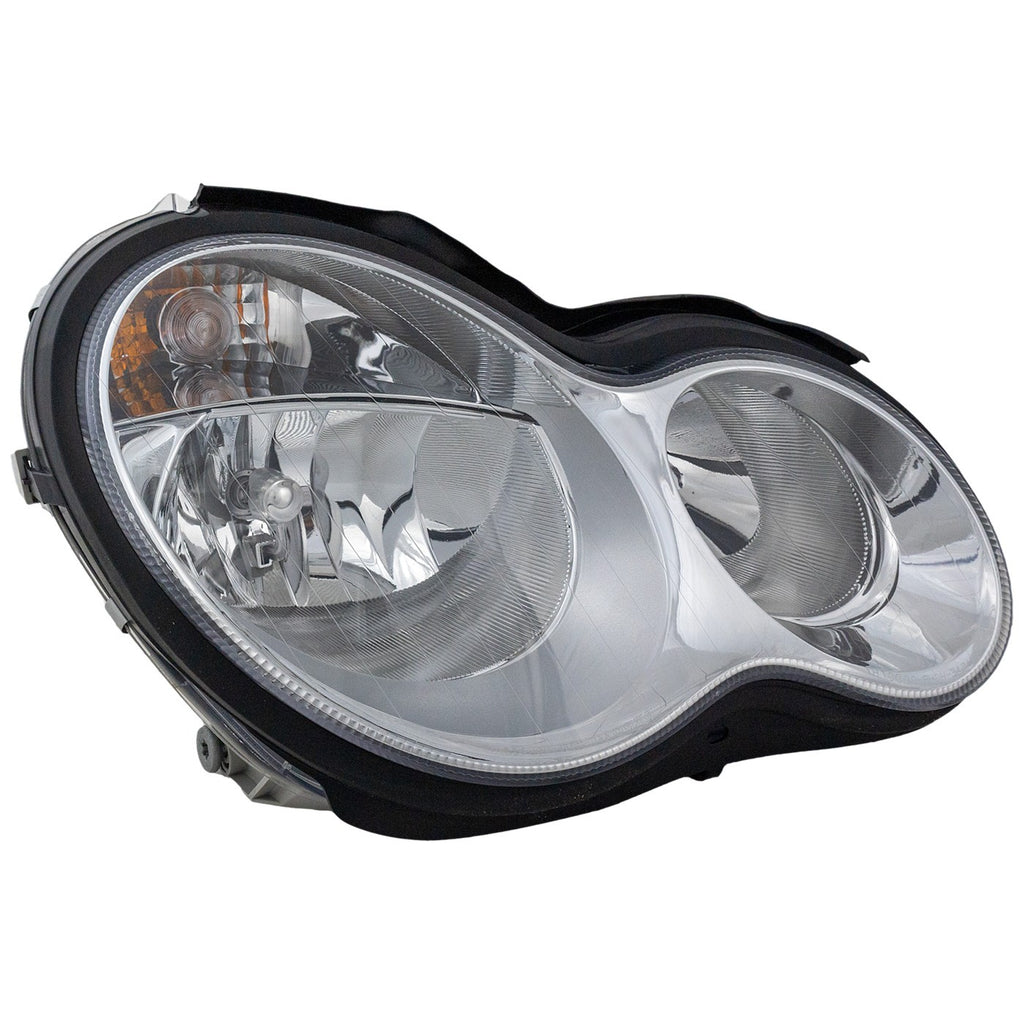 2005-2007 Mercedes-Benz C-Class Headlight - Halogen, Passenger Side, w/ Bulbs (2038201659)