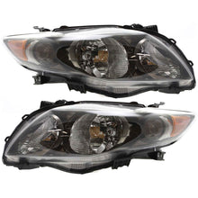Load image into Gallery viewer, 2009-2010 Toyota Corolla Headlights Left &amp; Right Black Housing