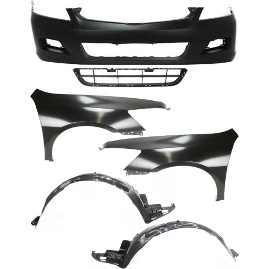 2006-2007 Honda Accord Bumper Cover - Front, Sedan (04711SDLA90ZZ)