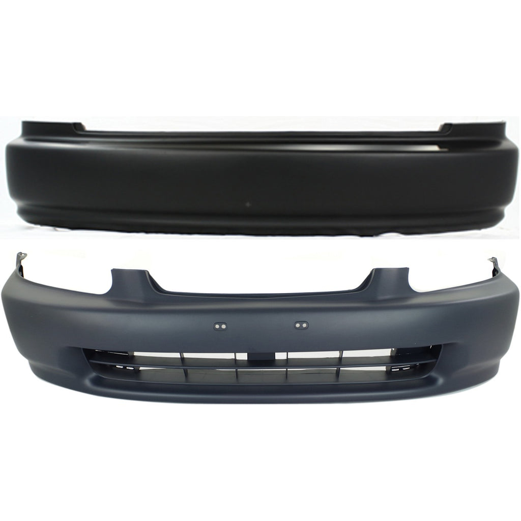 1996-1998 Honda Civic Bumper Covers - Front & Rear (04711S01A00ZZ)