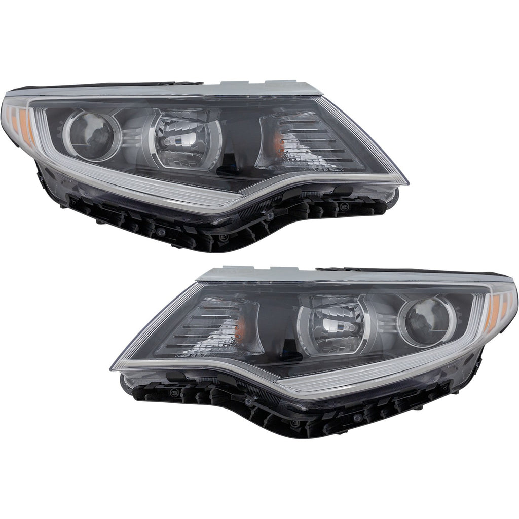 2016-2018 Kia Optima Headlight Pair Driver and Passenger Side