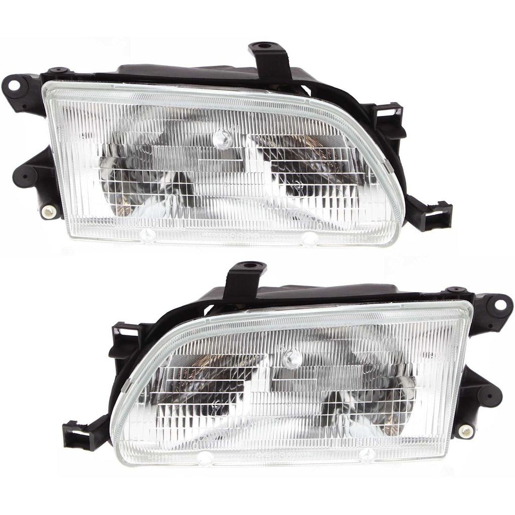 1995-1996 Toyota Tercel Headlights - Left & Right, w/ Bulbs (8111016550)