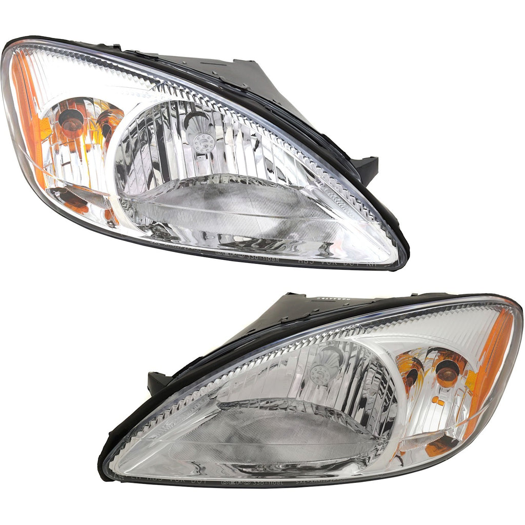2000-2007 Ford Taurus Headlights - Halogen, Driver & Passenger Side, w/ Bulbs (1F1Z13008ABPFM)