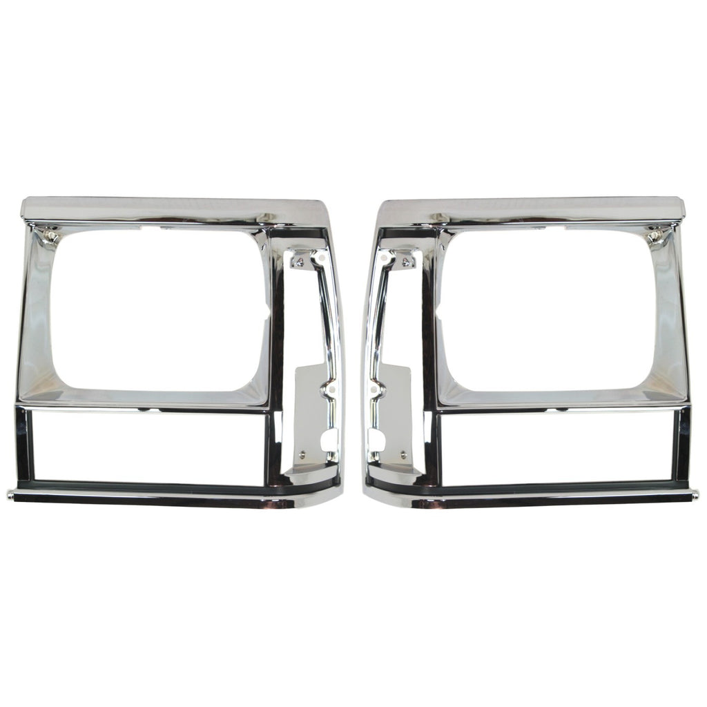 1991-1996 Jeep Cherokee & Comanche Headlight Door Left & Right Chrome