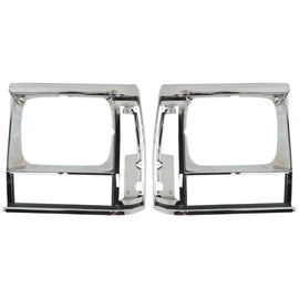 1991-1996 Jeep Cherokee & Comanche Headlight Door Left & Right Chrome