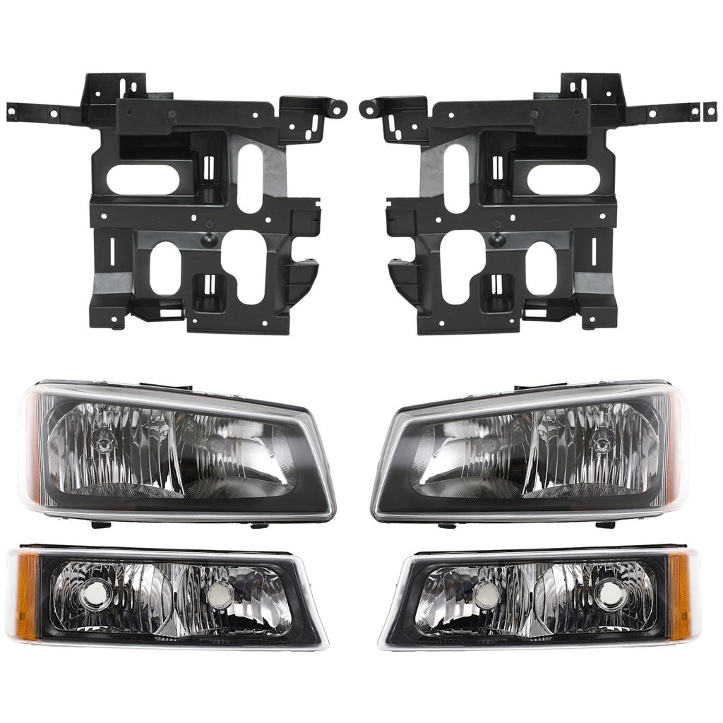 2003-2007 Chevrolet Headlights - Left & Right, w/ Bulbs (10396913)