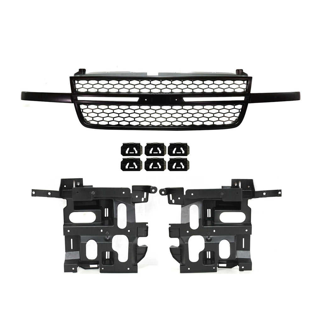 2003-2007 Chevrolet Silverado 1500 & Silverado 1500 Classic Grille - Black, Assembly (15276048)