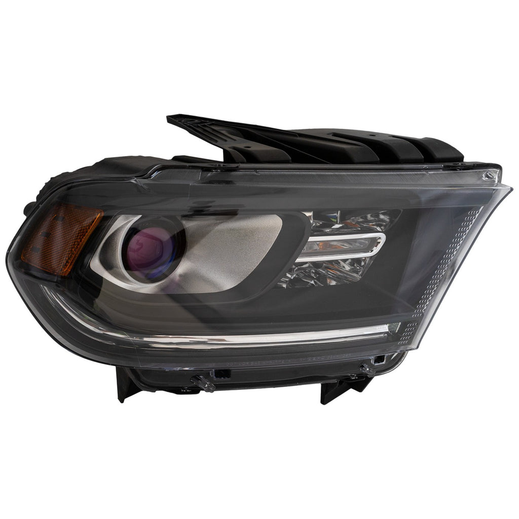 2016-2020 Dodge Durango Headlight - Halogen, Passenger Side, Black (68299134AE)