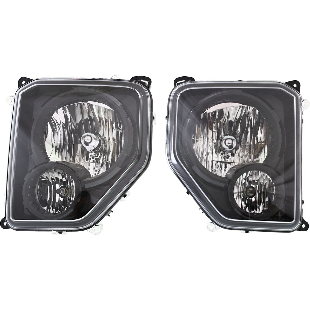 2010-2012 Jeep Liberty Headlights - Halogen, Left & Right, w/ Bulbs (68079710AA)