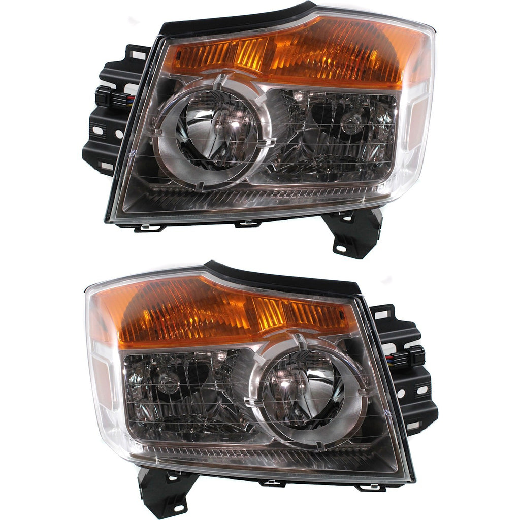 2008-2015 Nissan Armada Headlights - Left & Right, CAPA Certified (260109GA0B)