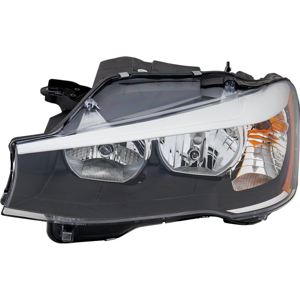 2015-2018 BMW X3 & X4 Headlight - Halogen, Driver Side, w/ Bulbs (63117334073PFM)