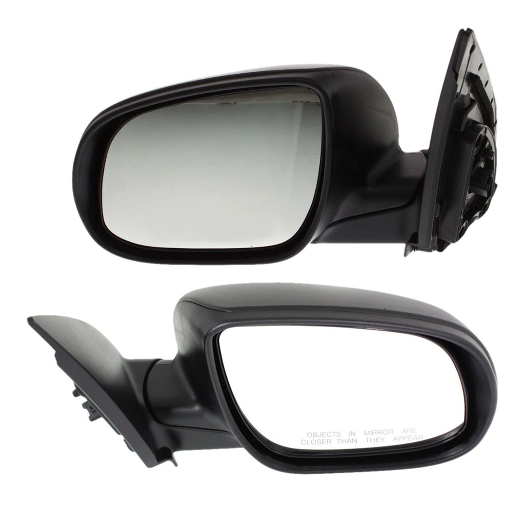 Kool Vue 2010-2011 Hyundai Accent Mirrors - Left & Right, Textured Black (876101E590CA)