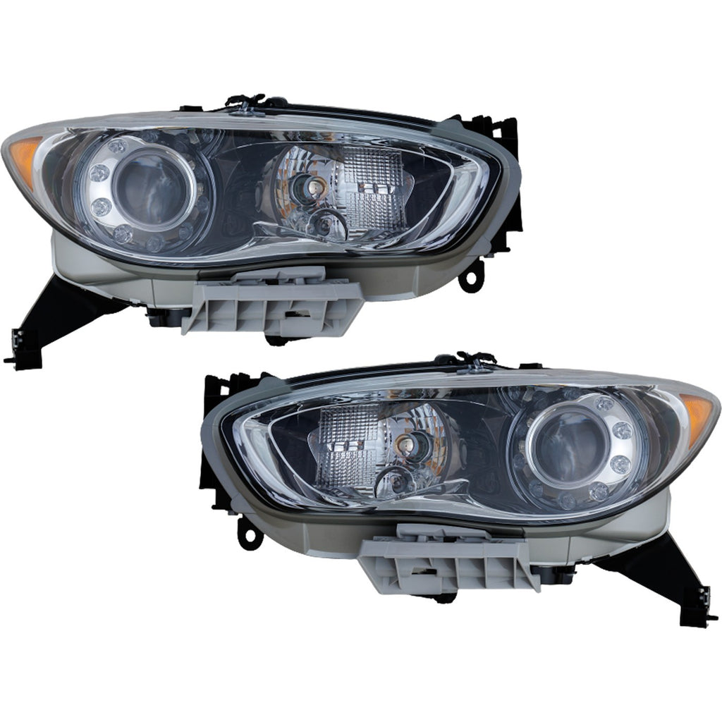 2013-2015 Infiniti JX35 & QX60 Headlights - HID, Left & Right (260103JA0APFM)