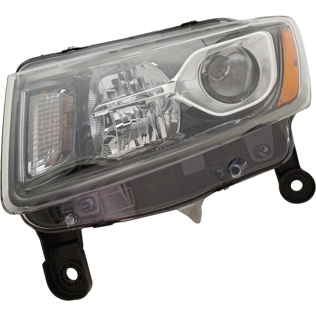 2014-2016 Jeep Grand Cherokee Headlight - Halogen, Left, Black (68236109AE)
