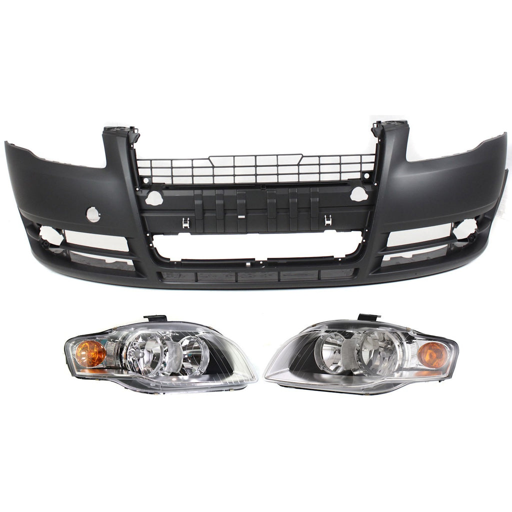 2005-2009 Audi A4 & A4 Quattro Headlights - Halogen, Driver & Passenger Side (8E0941004AL)