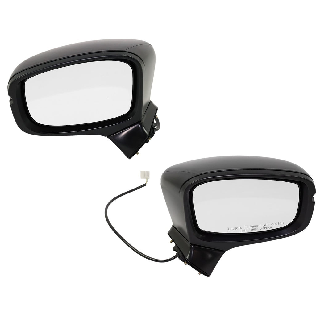 Kool Vue 2018-2022 Honda Odyssey Power Mirrors - Left & Right, Textured Black, Manual Folding (76200THRA02)