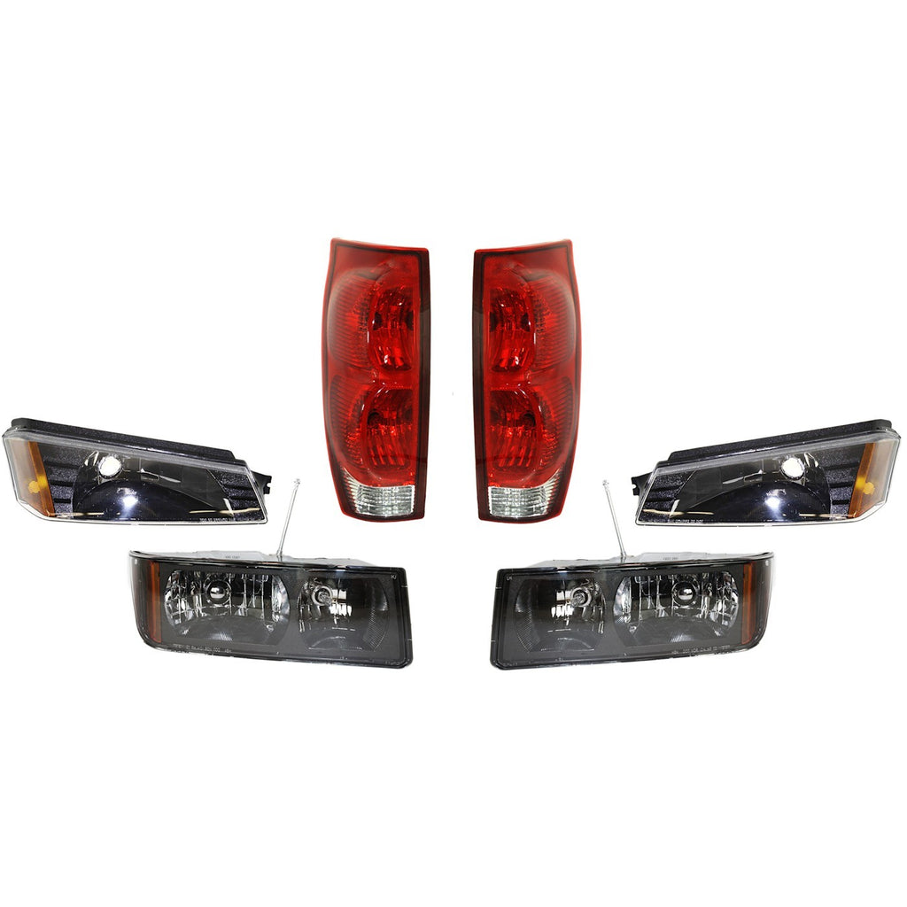 2002-2006 Chevrolet Avalanche 1500 & Avalanche 2500 Headlights - Driver & Passenger Side (15136537)