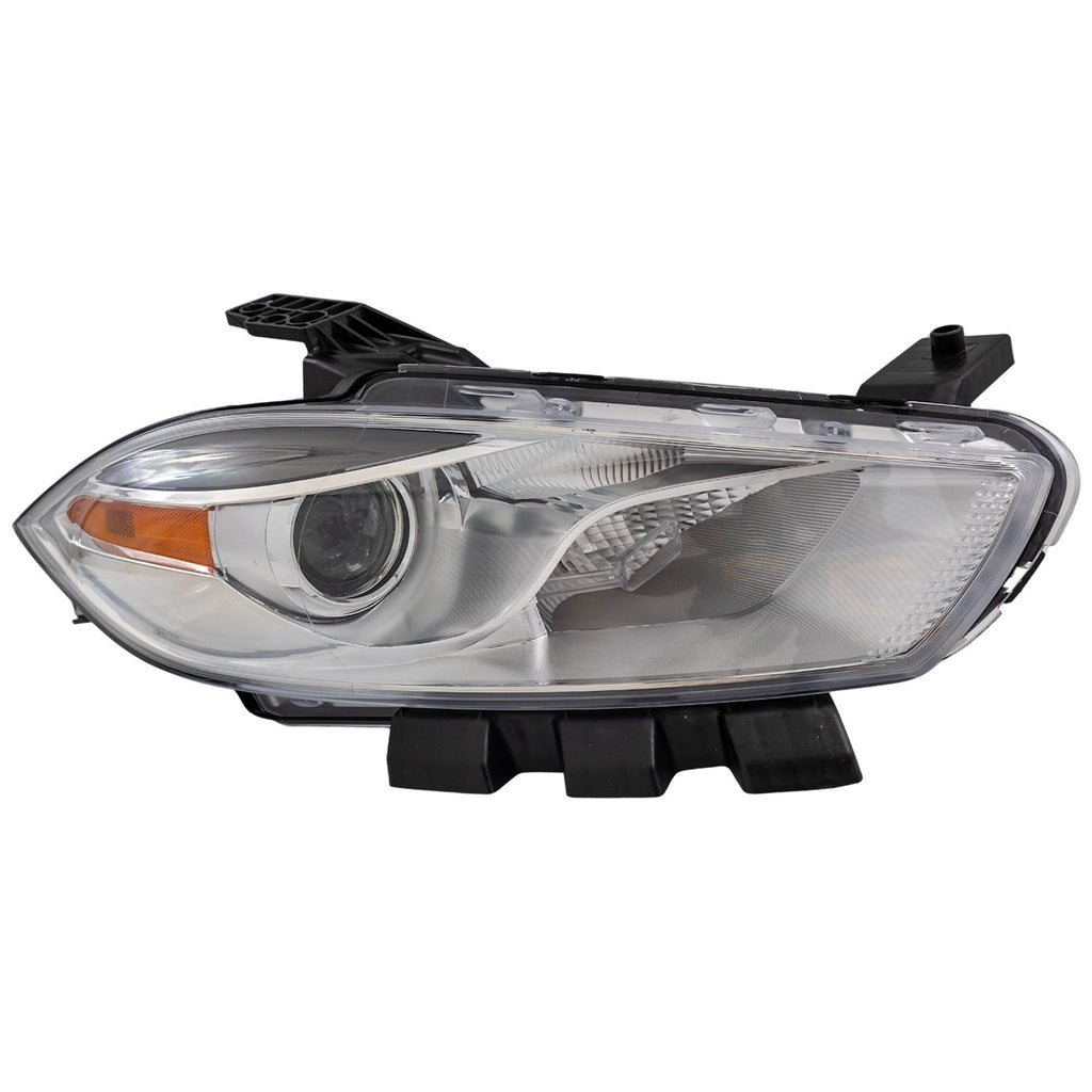 2016 Dodge Dart Headlight - Passenger Side, Chrome, CAPA Certified (68292802AAPFM)