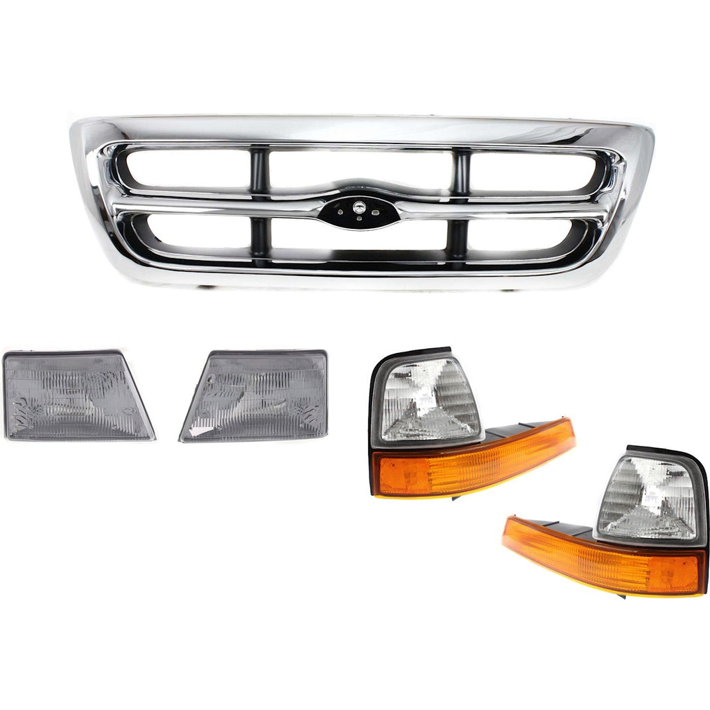 1998-2000 Ford Ranger Grilles - Driver & Passenger Side (F87Z8200EAA)
